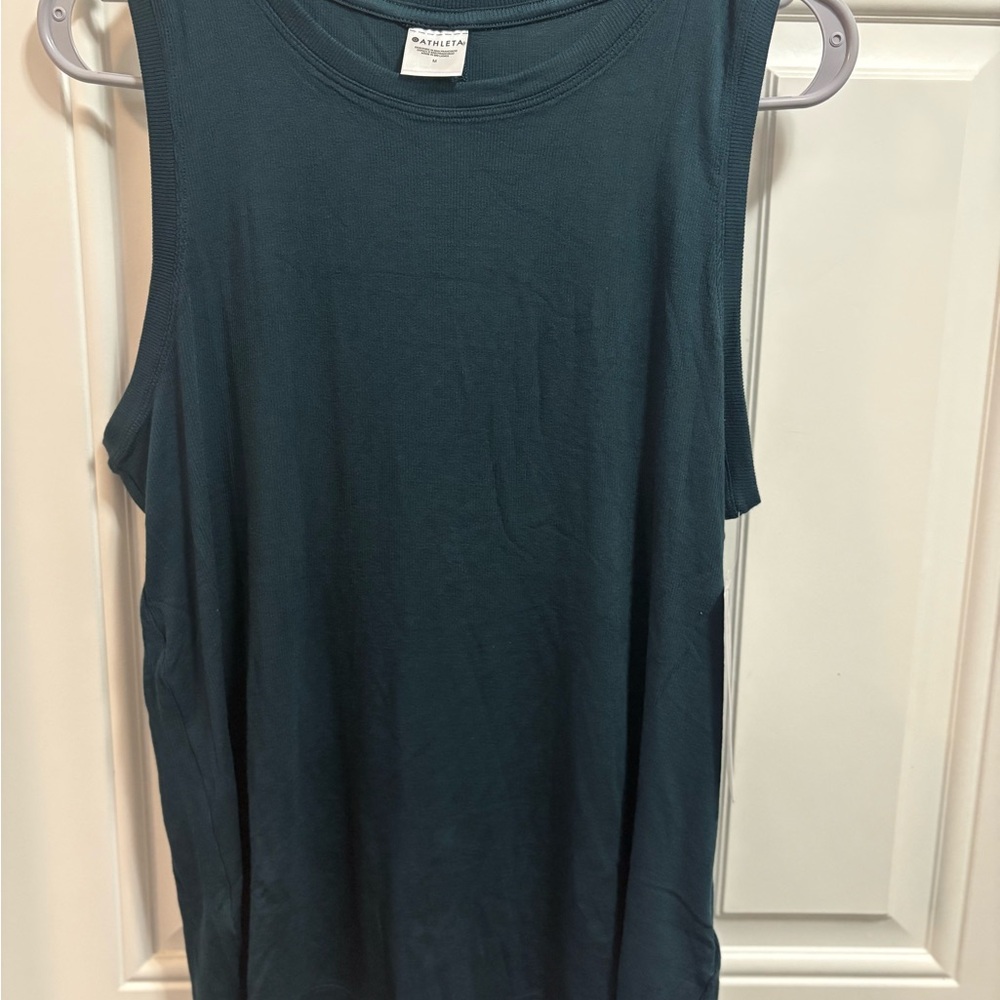 Athleta - With ease open back rib tank - women’s Black size M